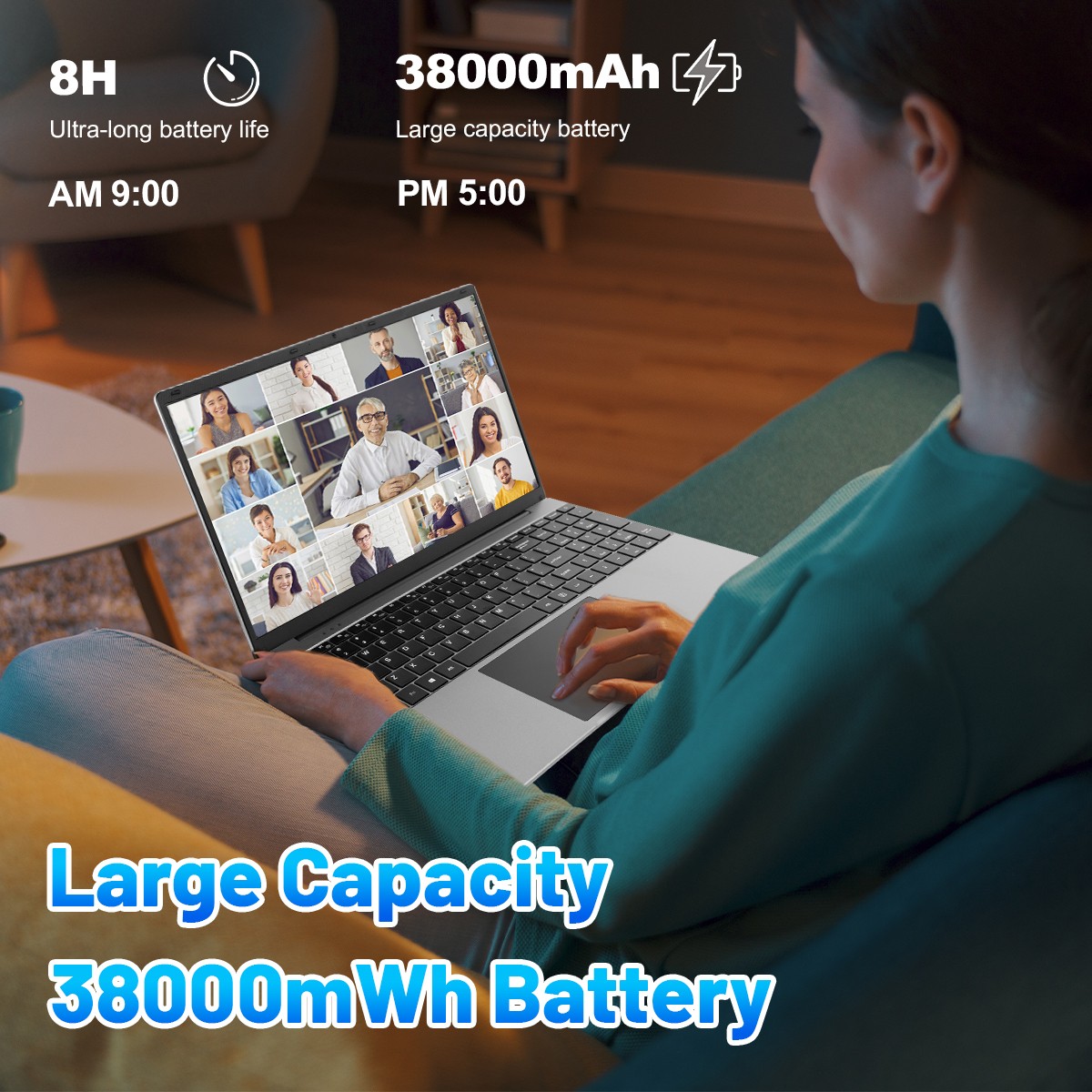 2pcs 15.6 inch Laptop 16GB+512GB Windows 11 Computers WiFi Bluetooth 1920*1080
