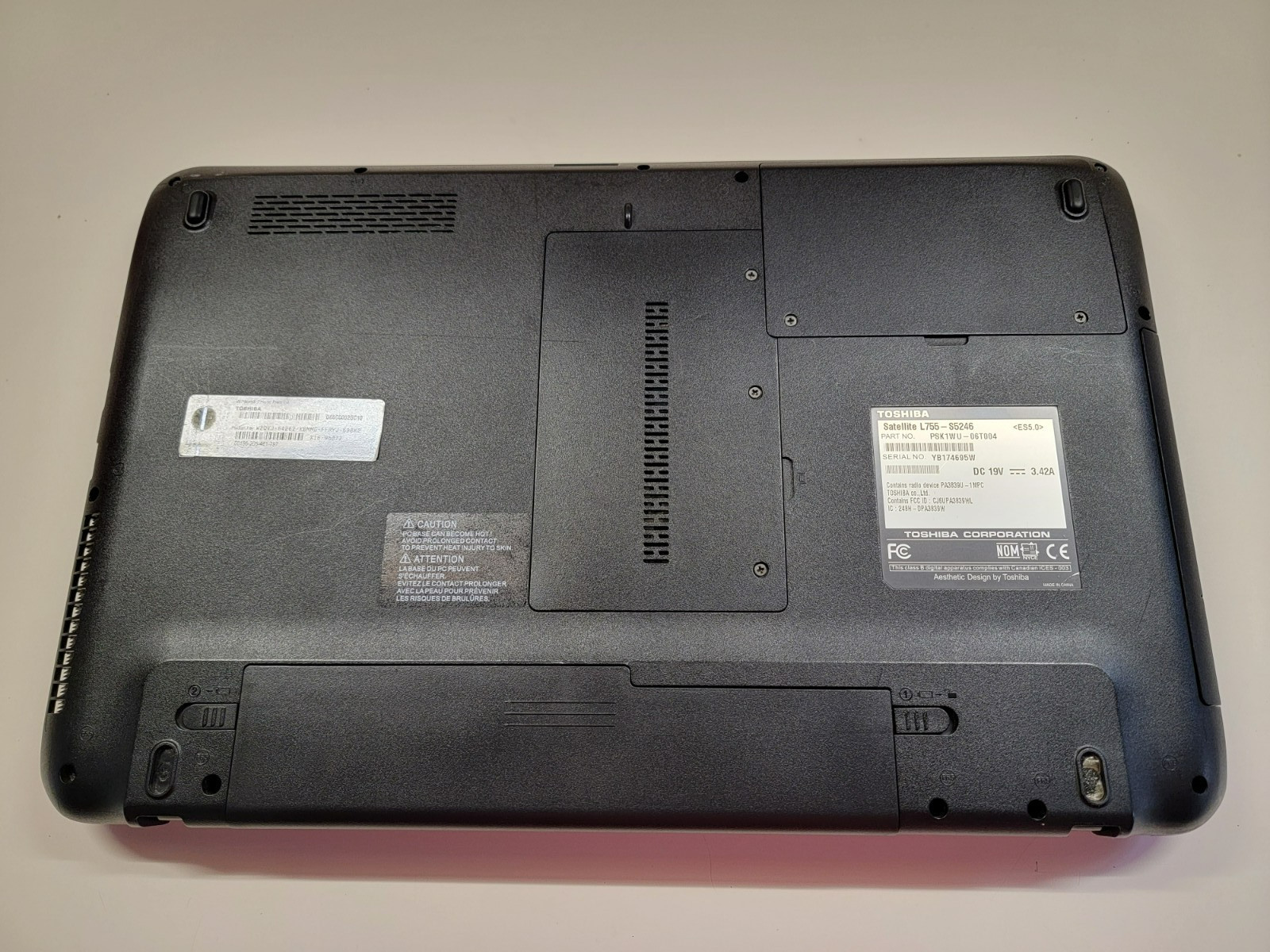 Toshiba L755-S5246, i5-2450M 8 GB RAM 480GB SSD 15.7 ” WIN 11 PRO Office 2024