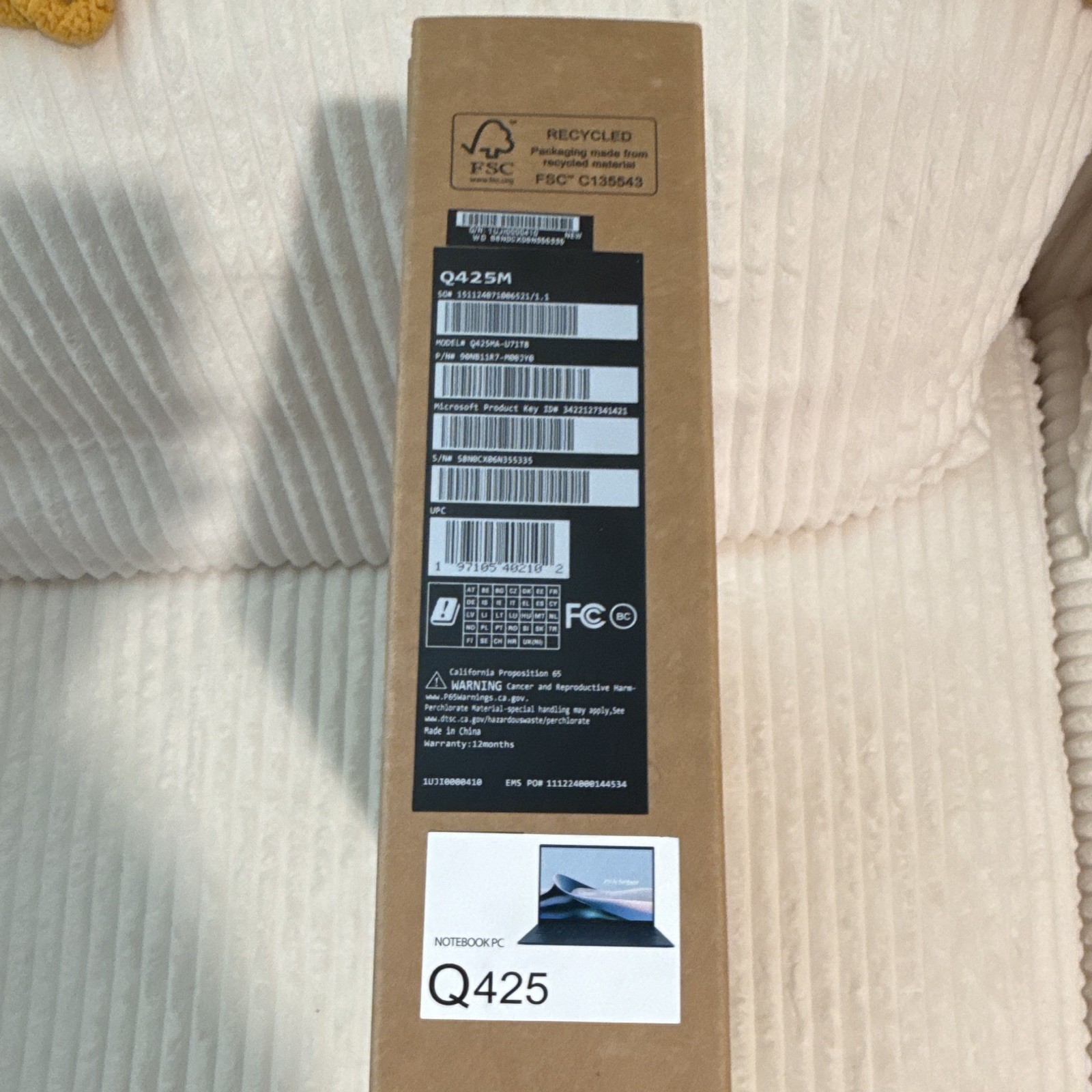 ASUS Zenbook Q425M 14in Core Ultra 7 16GB 1TB SSD Win11 Backlit KB OLED