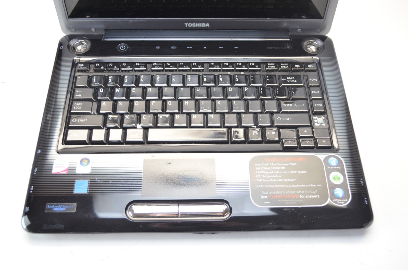 Toshiba Satellite A305-S6905 15″ Laptop Core 2 Duo T6400 2GHz 3 GB RAM PARTS