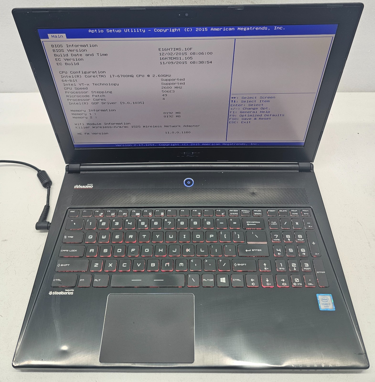 MSI GS60 6QE Laptop Intel Core i7-6700HQ 16GB Ram 500GB & 128GB SSD NO OS (FL)