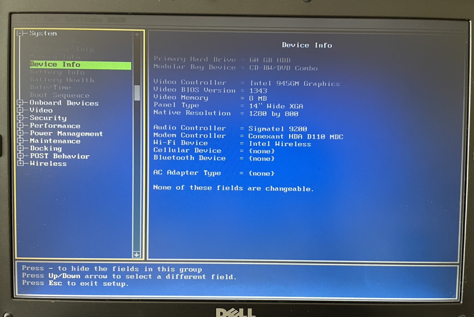 Dell Latitude D620 Retro Windows XP Laptop (9WB1)