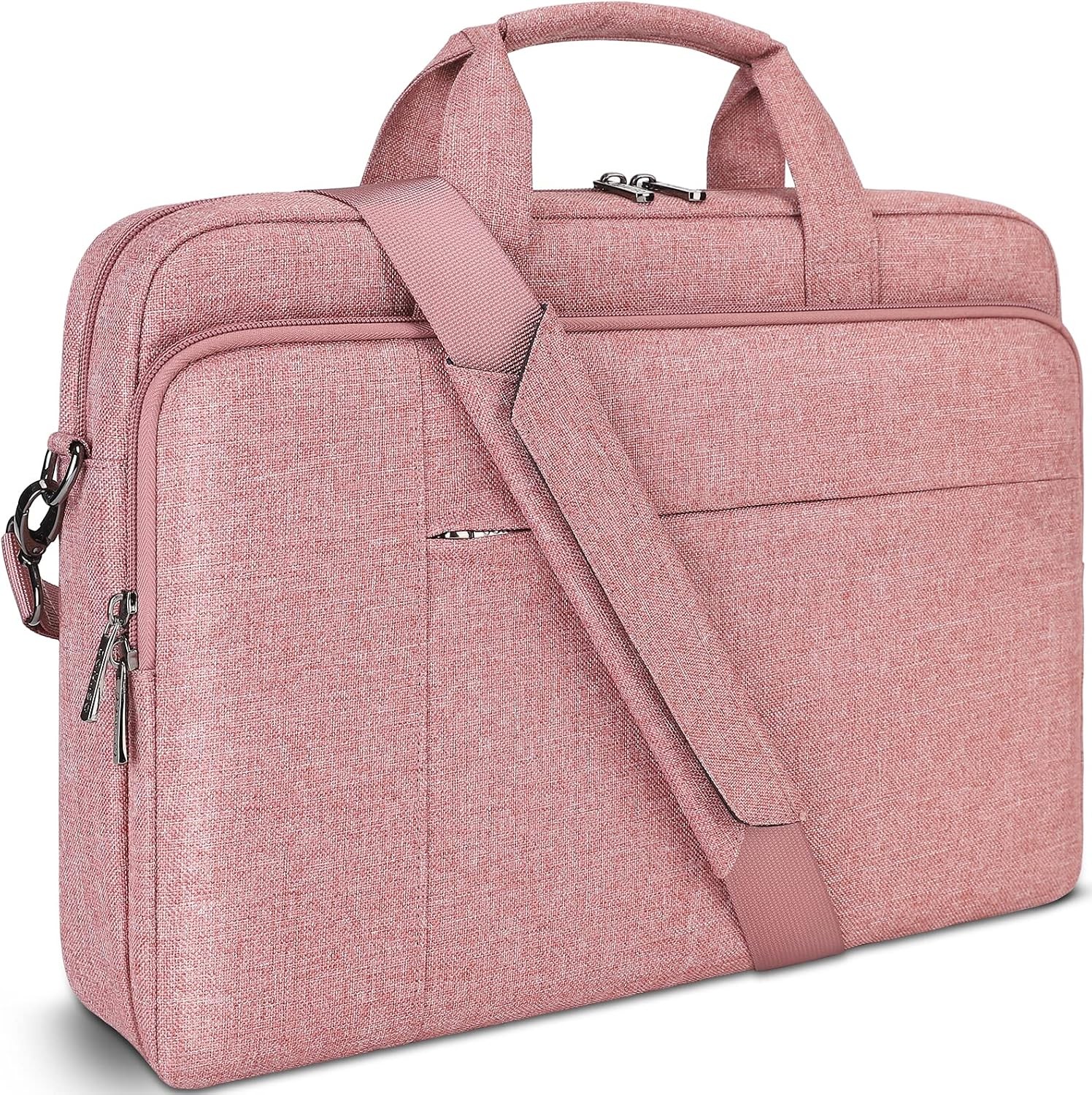 Sleeve for 17.3 inch Laptop, Messenger Bag for Business Travel, Pink