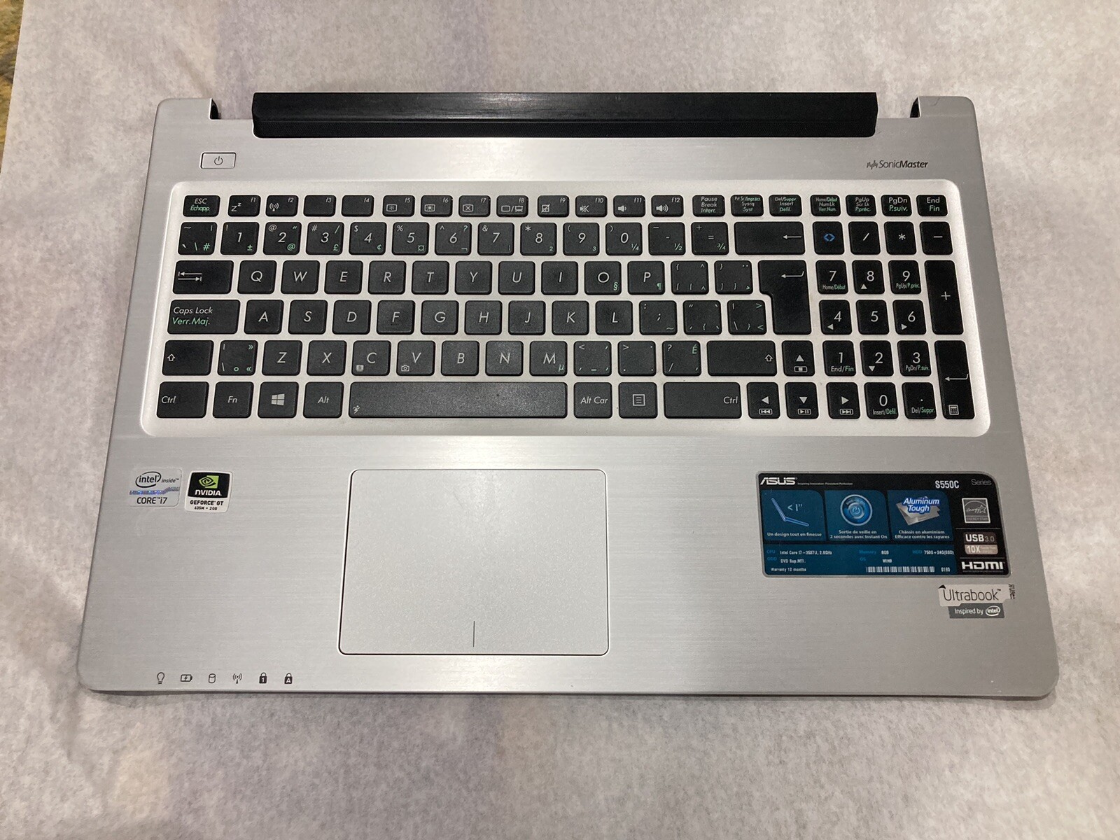 Asus S550CM i7-3537U 2.0GHzCPU 24GB SSD 4GB Ram “BASE ONLY FOR PARTS ONLY” hm