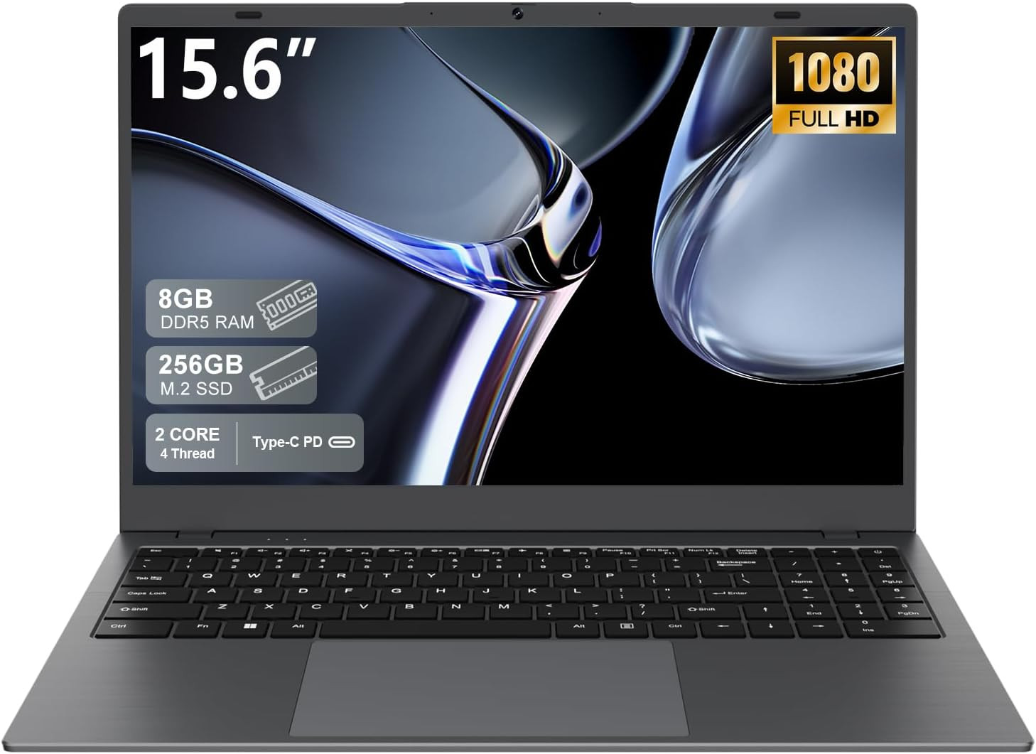 15.6″ FHD IPS Laptop, 16GB RAM 256GB SSD, Pentium Gold 6500Y (Up to 3.4Ghz), Typ