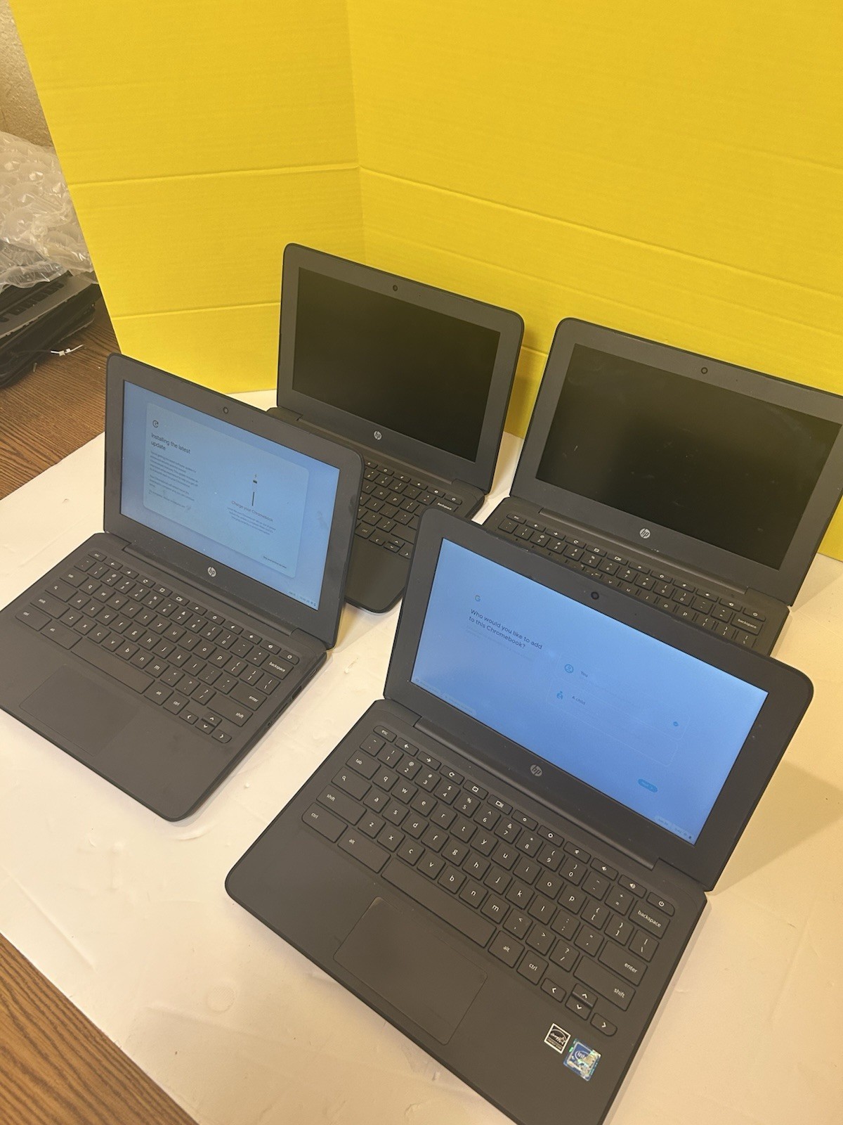 4 HP Chromebook 11 G6 EE Laptops Parts or Repair