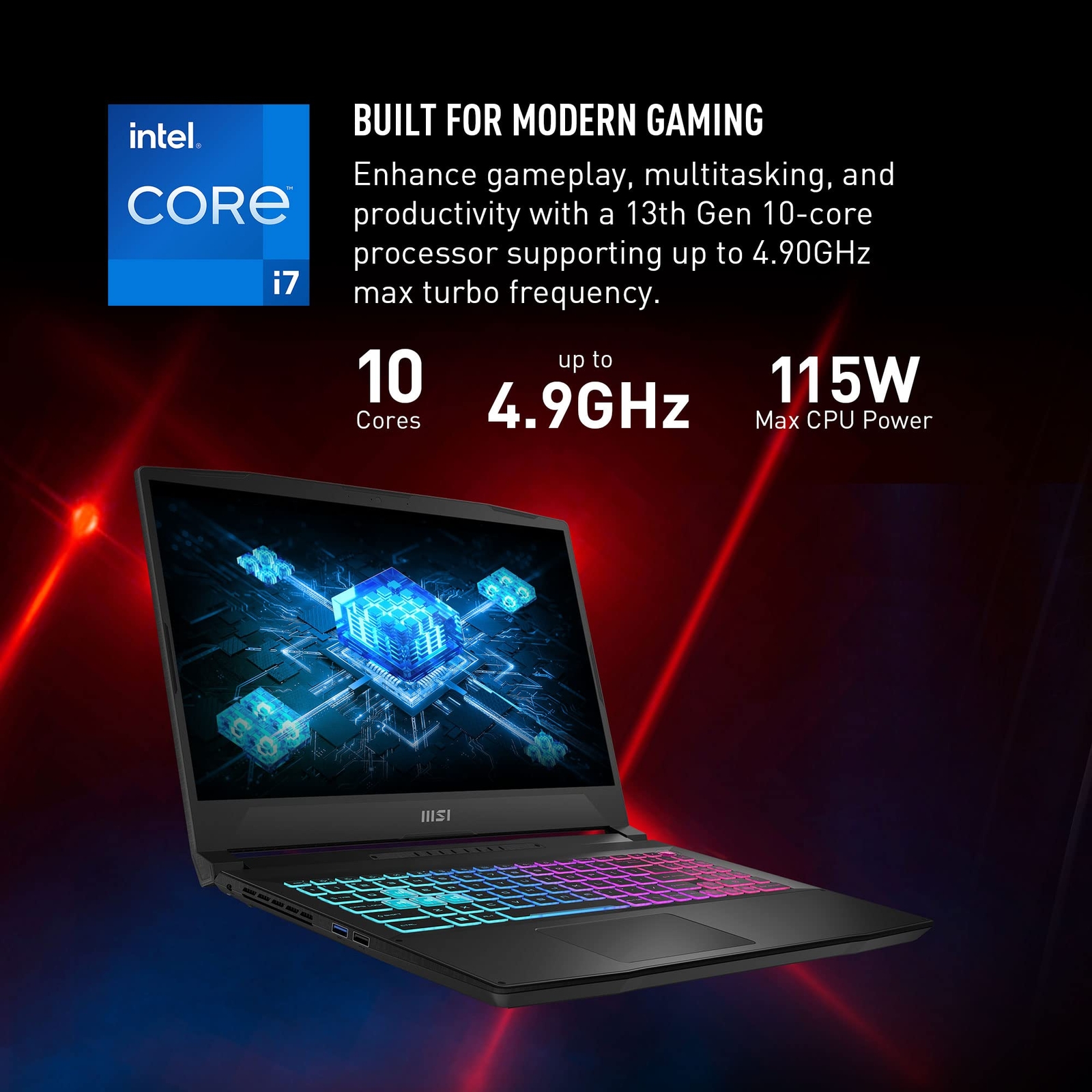 MSI Katana 15 15.6” Gaming i7-13620H RTX 4070 16GB 1TB Win11 H Blk B13VGK-2000US