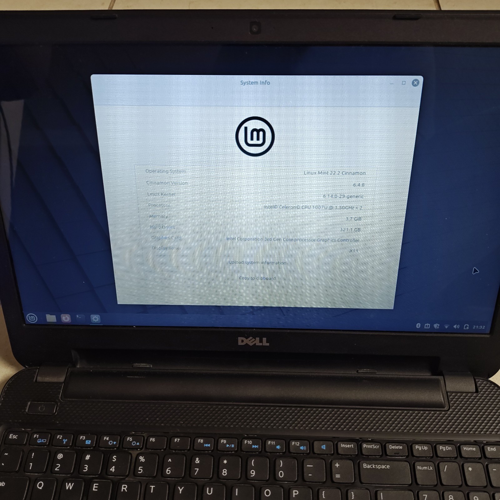 Dell Inspiron 15 3521 15.6″ Laptop – 320GB HDD/4GB RAM – *READ DESC* #3927
