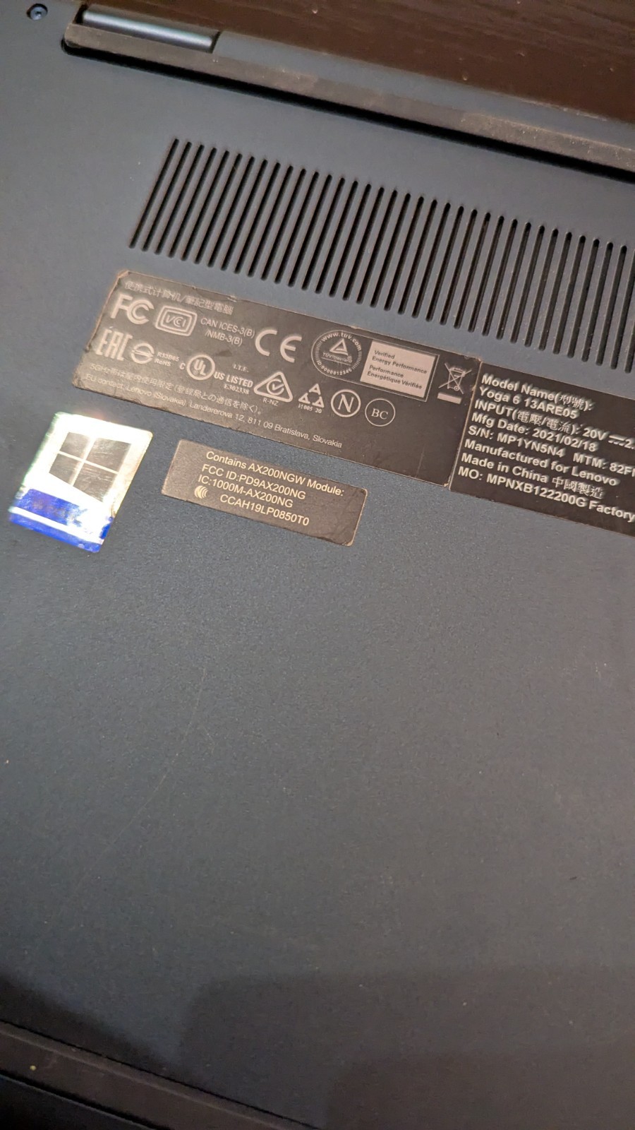 Lenovo Yoga 6 13ARE05 Laptop