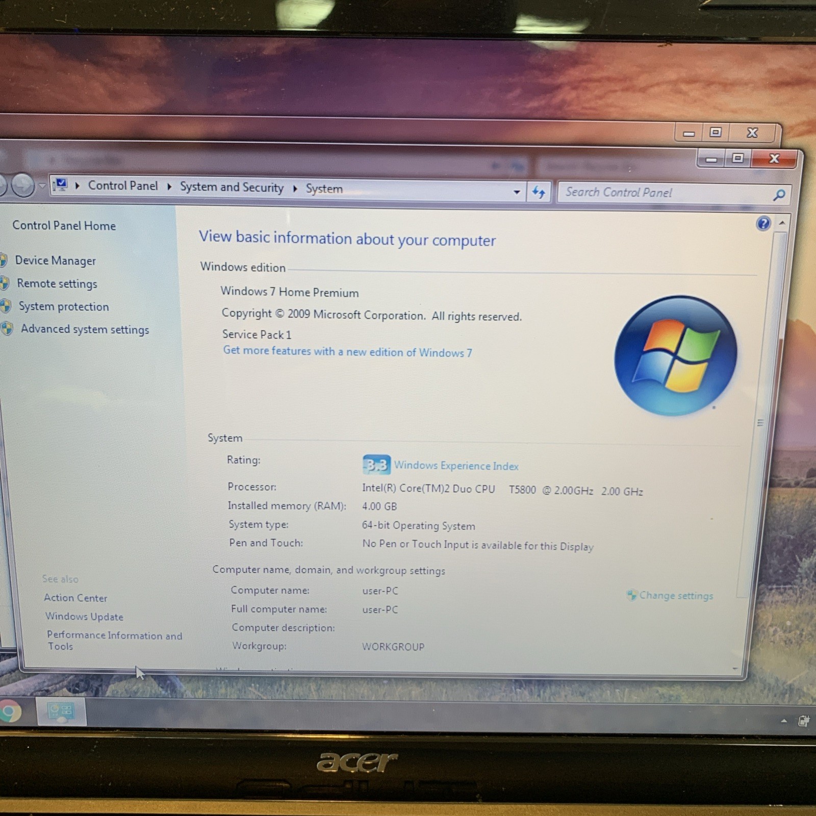 🔥 Acer Aspire 6930 16″ Laptop Dual Core 4Gb 320GB Hdmi Win 7 Home -Read