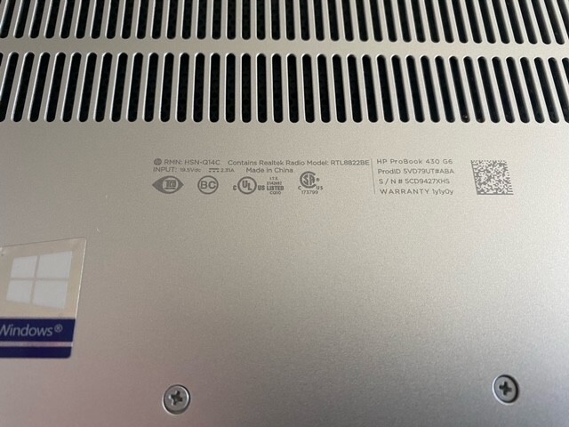hp ProBook 430 g6 – 16 GBS – 237 SSD