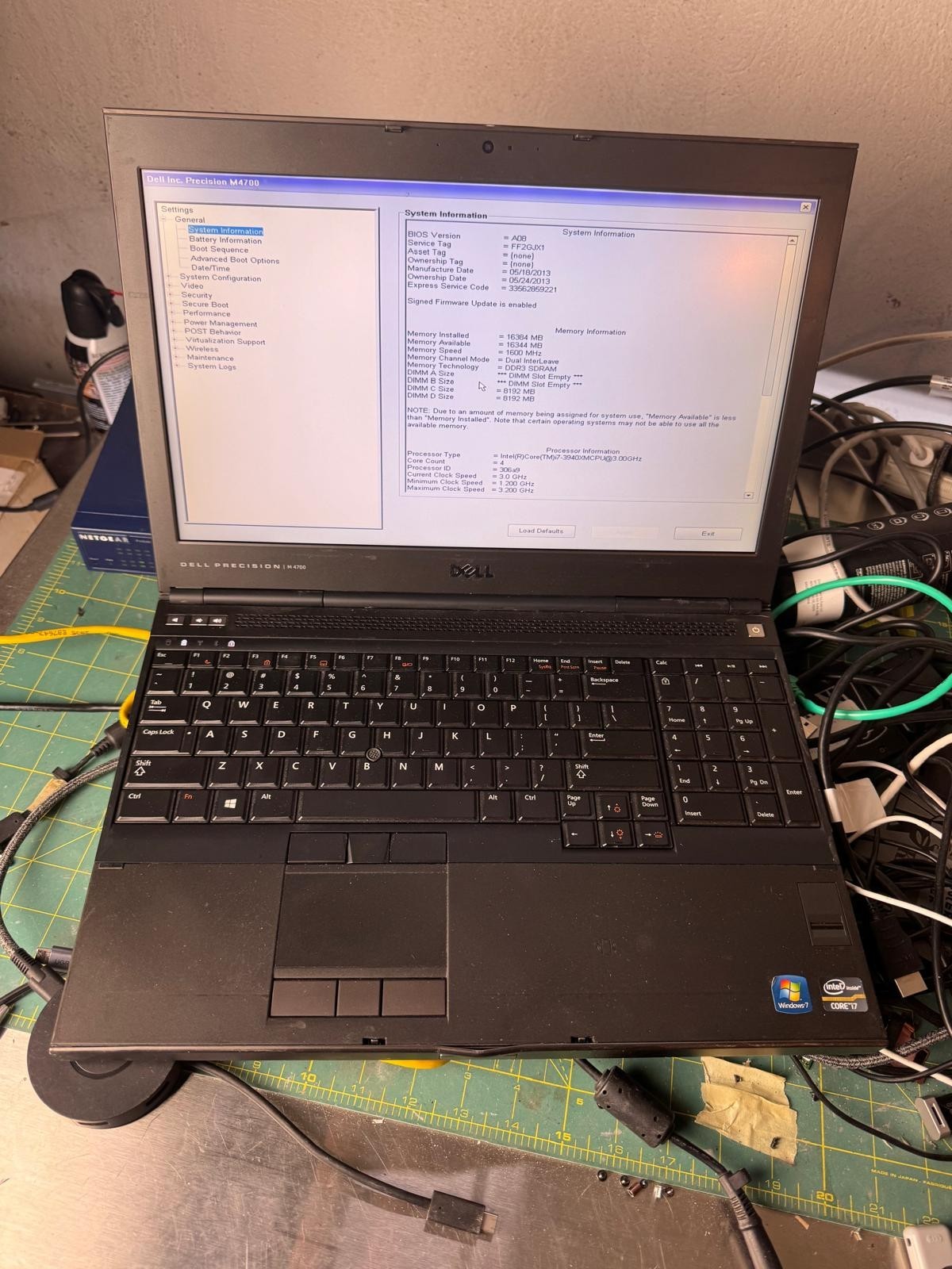 Dell Precision M4700 Intel i7 3940XM, 16GB RAM, 750GB HDD, 15″ Laptop *READ#4268