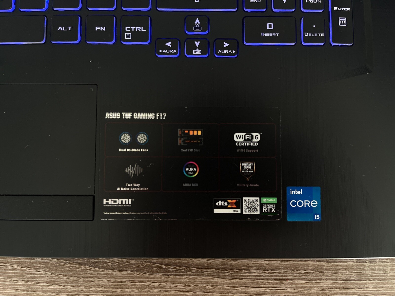 asus tuf gaming f17 I5-11260h 16gb