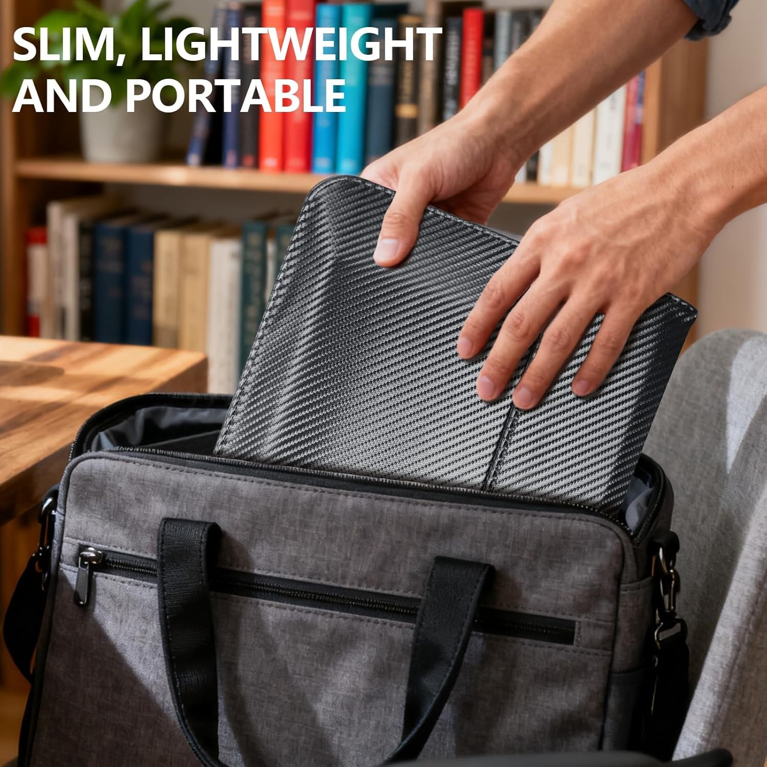 16 Inch Grey Laptop Sleeve Case with Stand, Faraday Bag for Tablets & Laptops