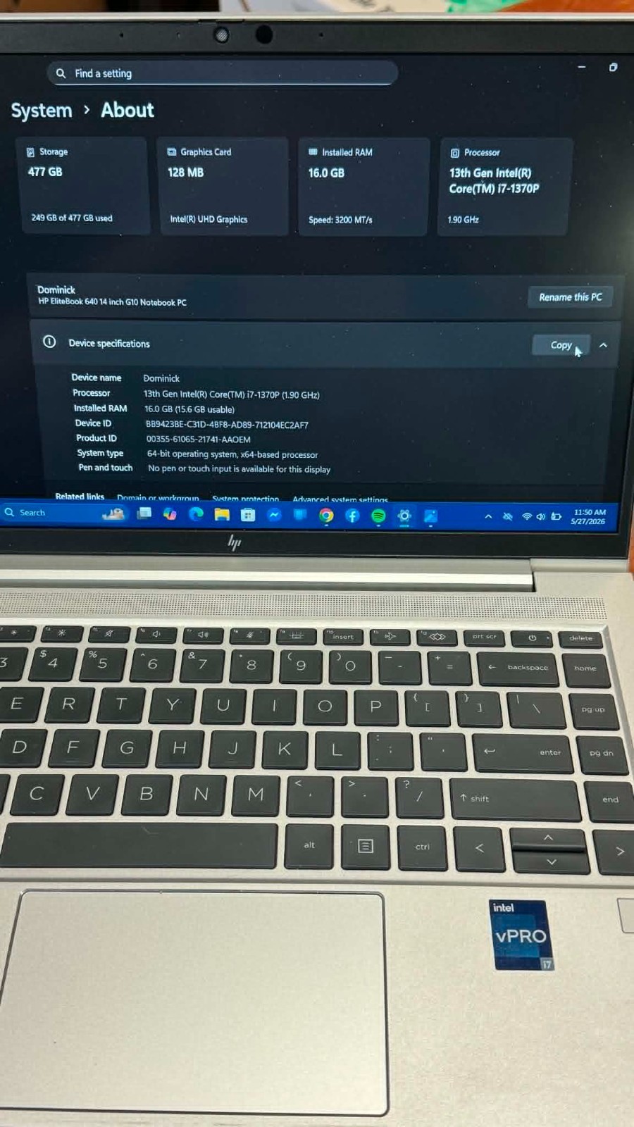HP EliteBook 640 G10 14″ FHD IPS | Intel i7-1355u | 16GB RAM | 512GB SSD Laptop