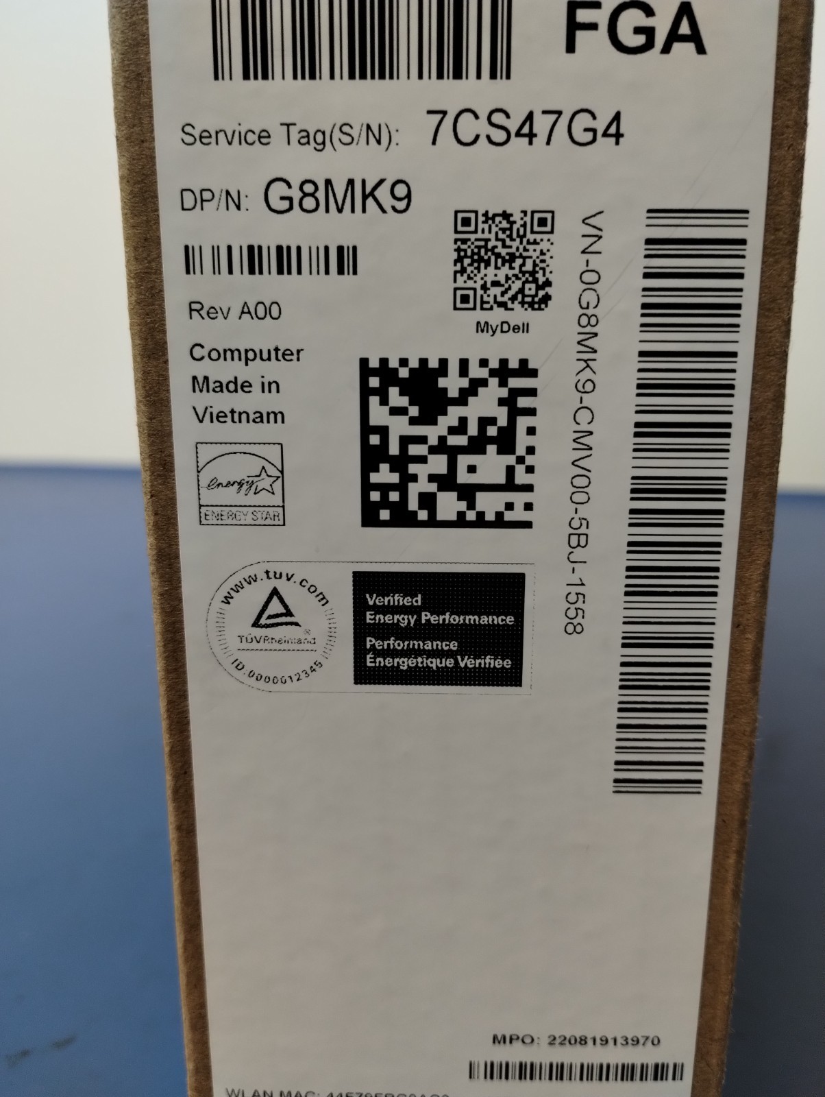 DELL 15 DC15255 G8MK9, AMD Ryzen 7 7730U, 2.00 GHz, 16 GB RAM, 512 GB NVMe SSD