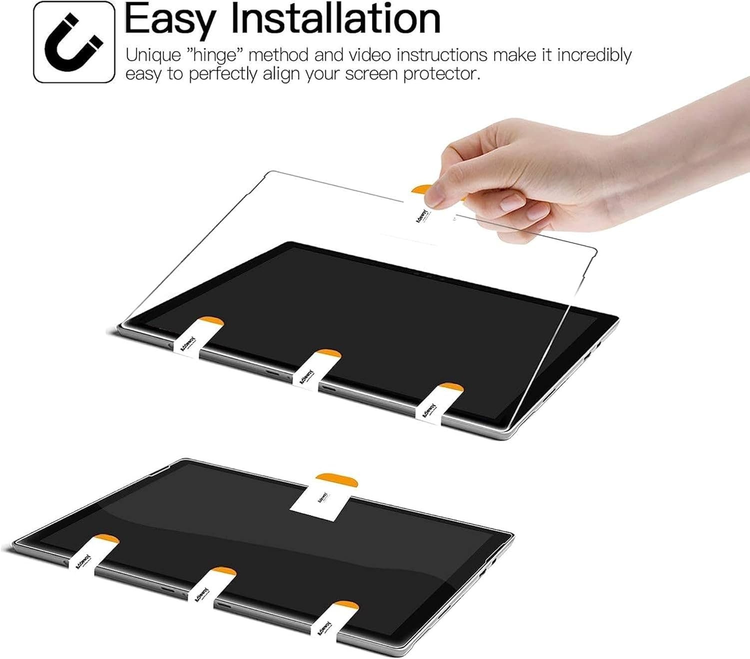 Tempered Glass Screen Protector for Surface Laptop Go 2 12.4 inch, 9H Hardness