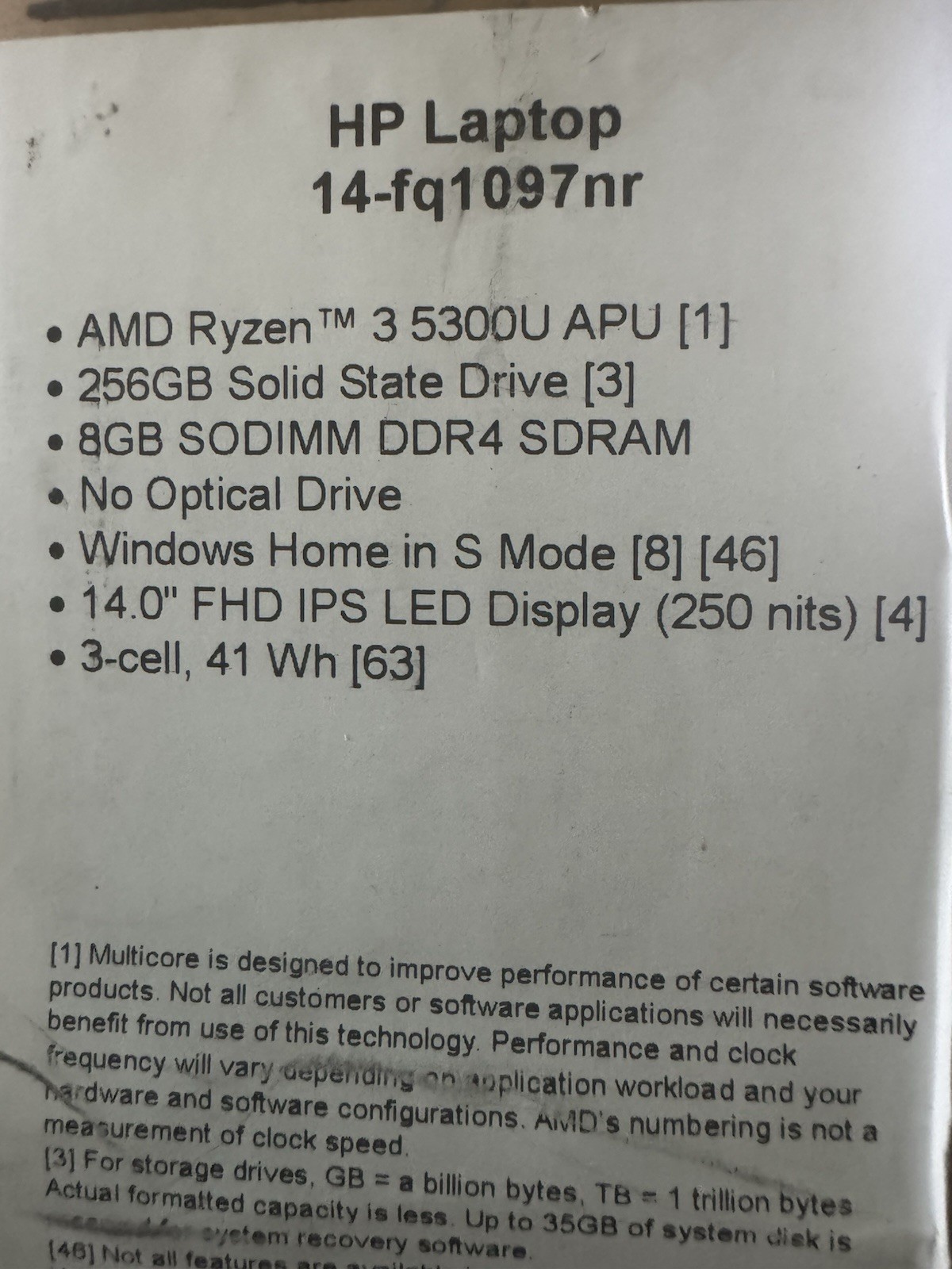 HP Laptop 14” – AMD Ryzen 3 | 8GB RAM | 256GB SSD