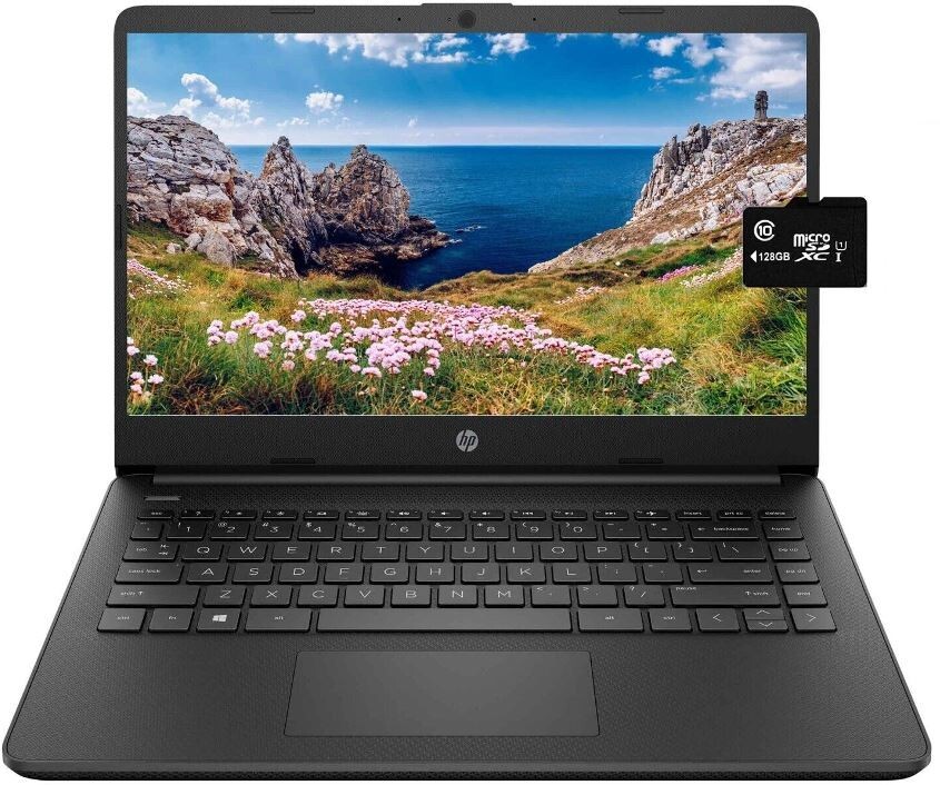 Newest HP 14” HD Laptop Intel 2-Core Celeron 16GB RAM 192GB(64+128) Win11 Black