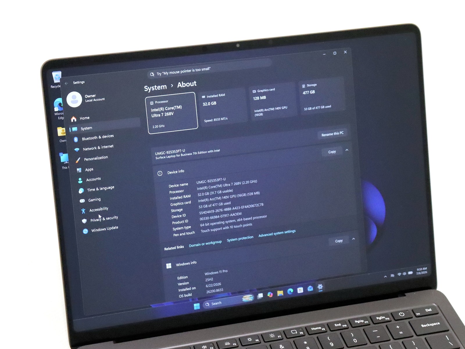 Microsoft Laptop 7th Edition 2107 13.8″ Touch Ultra 7 268V 32GB 512GB NVMe W11P