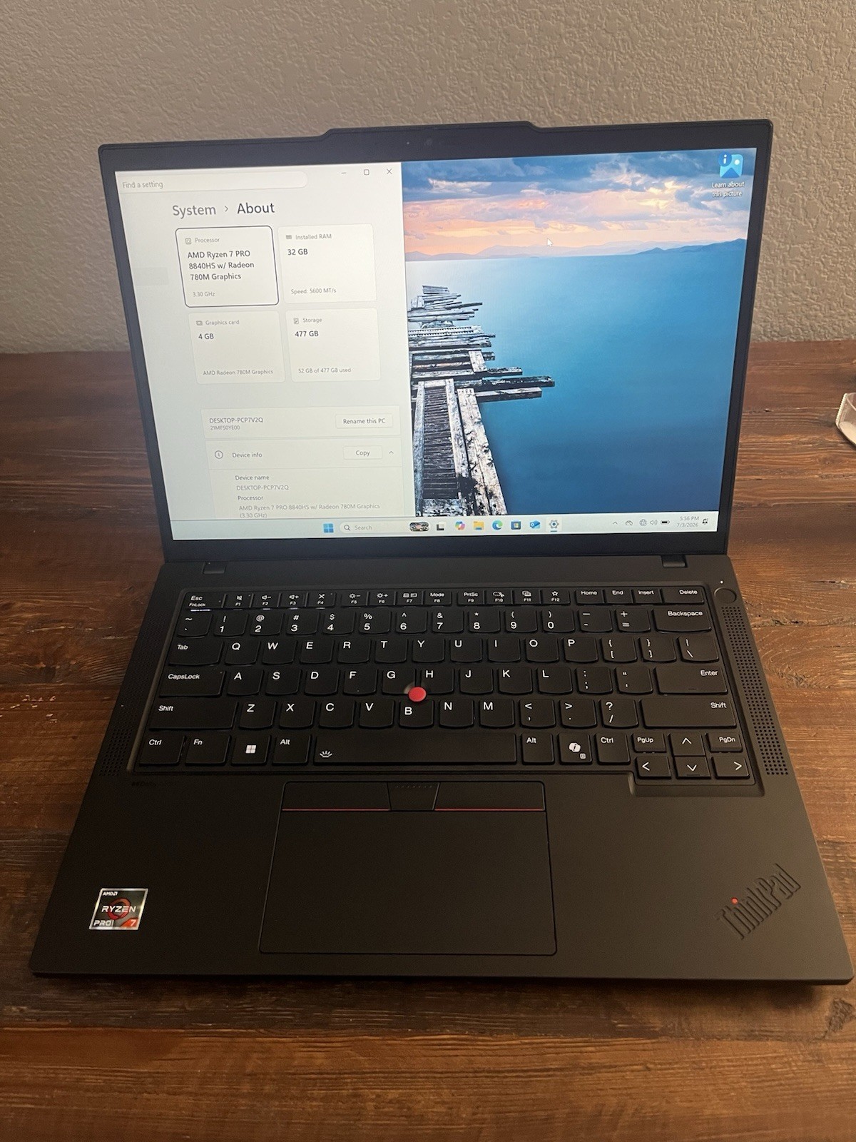 Lenovo ThinkPad T14 Gen 5 Ryzen 7 PRO 8840HS 32GB RAM 512GB SSD Win11H