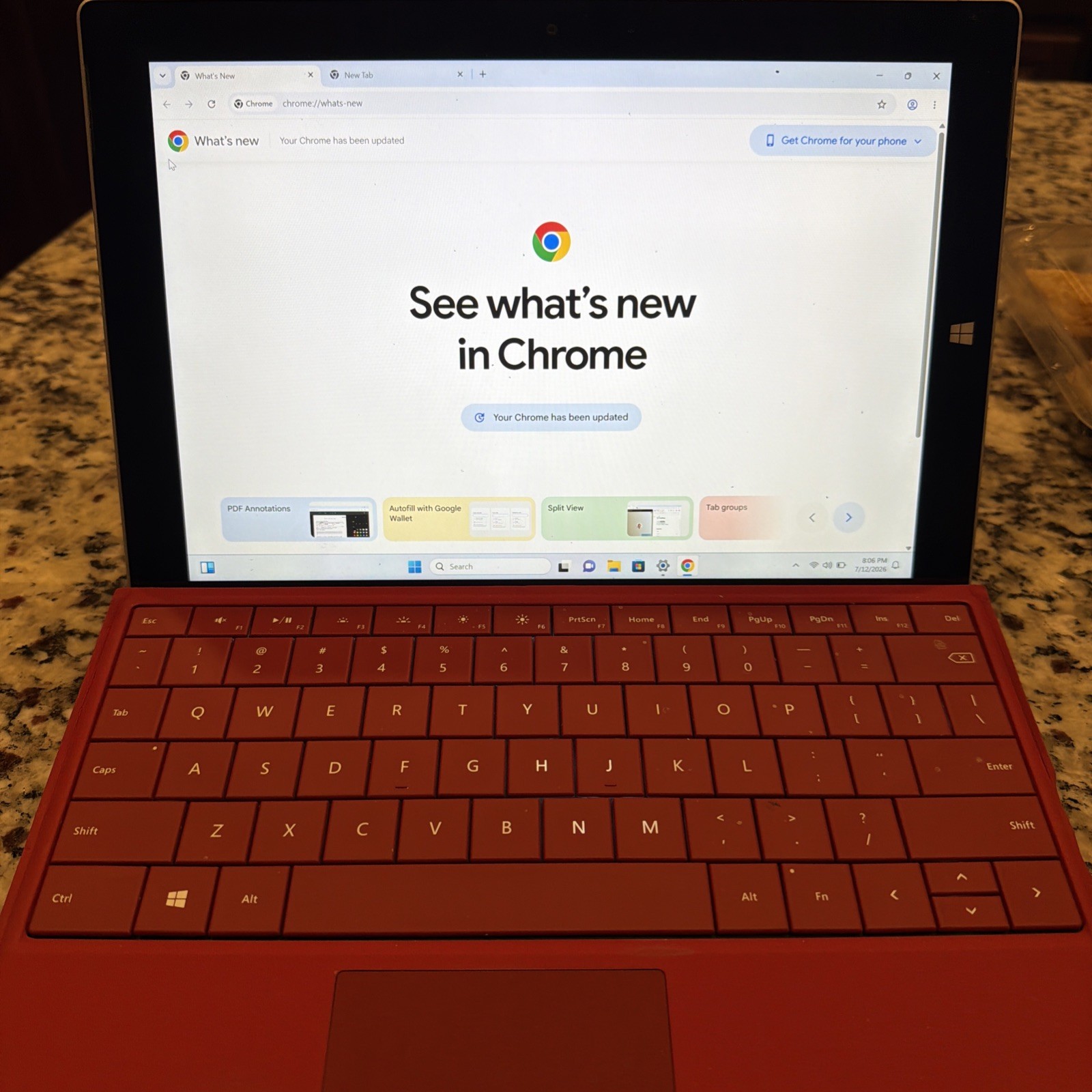 Microsoft Surface 3, Intel Atom x7-Z8700 @ 1.6GHz, 2GB RAM, 64GB SSD, W11p