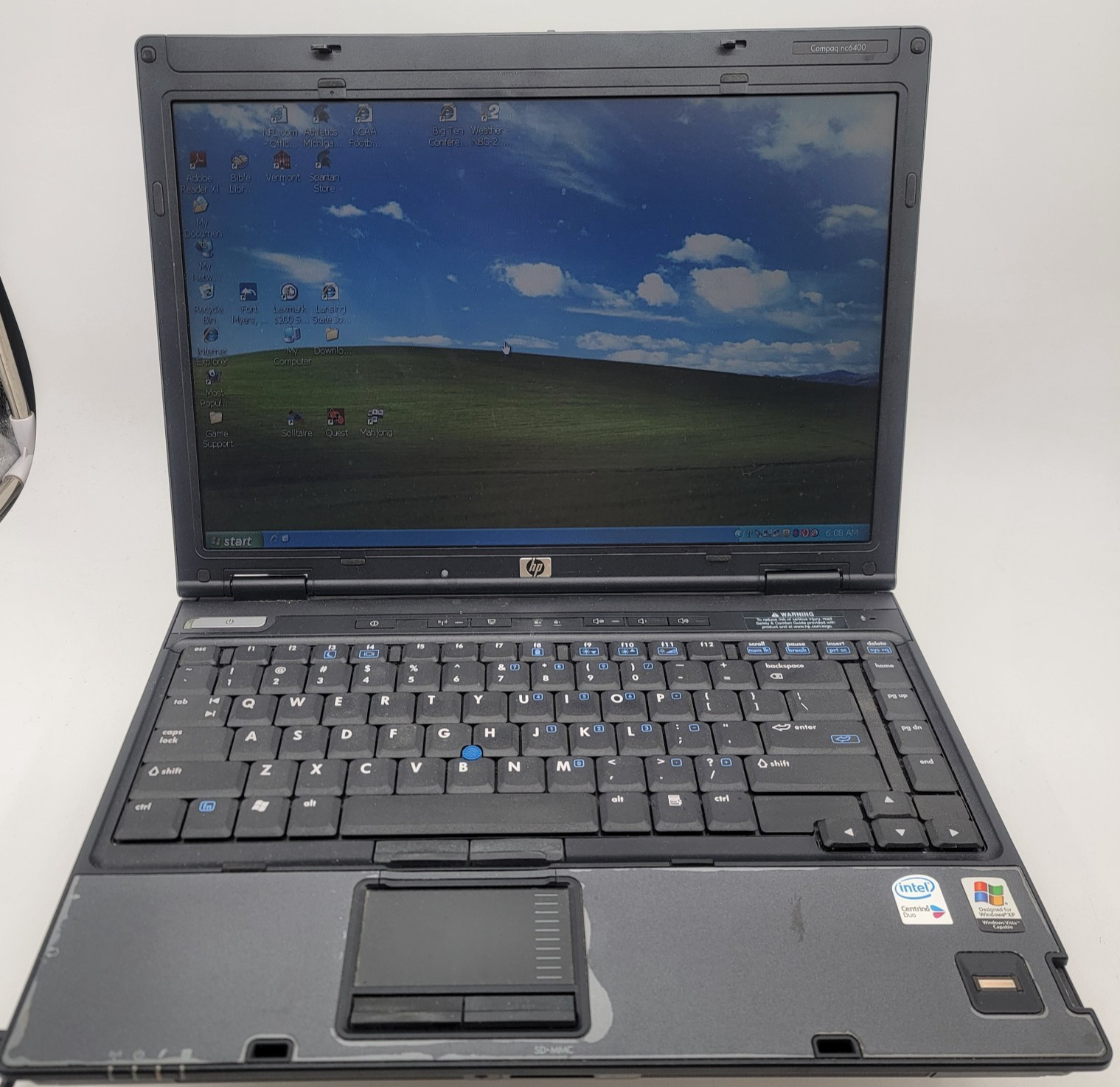 Vintage HP Compaq nc6400 Laptop – Windows XP Pro – Works – Charger Included