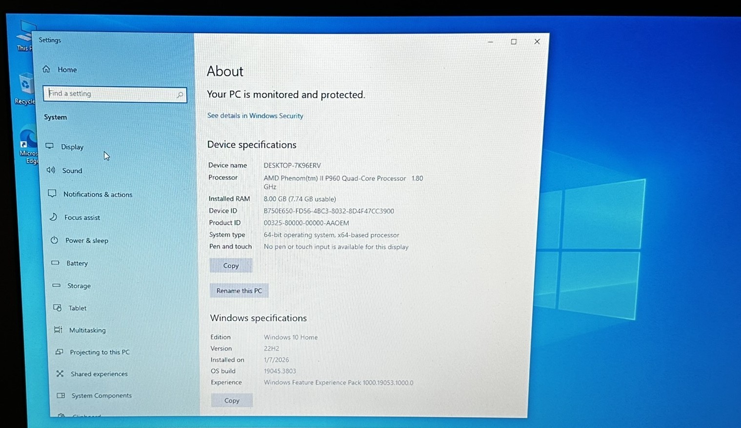 HP Pavilion G7-1167DX AMD Phenom II P960 1800MHz (500gb HD 8GB Ram) Works