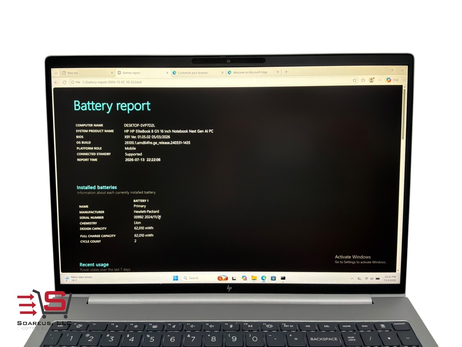 ⭐️ HP EliteBook 8 G1i 16″ AI PC | Ultra 7 268V | 32GB DDR5 | 1TB SSD | Touch⭐️