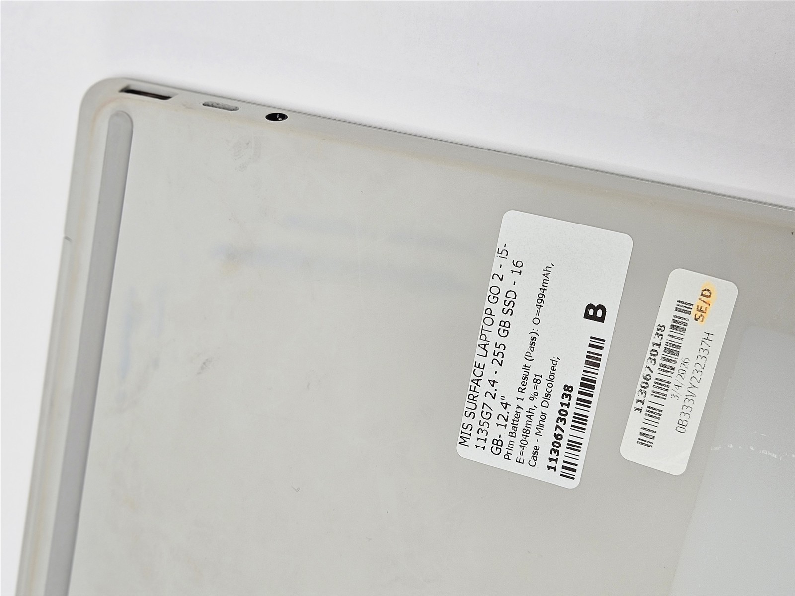 Microsoft Surface Laptop Go 2 256GB 16GB i5-1135G7 Platinum Touch Win11 Home