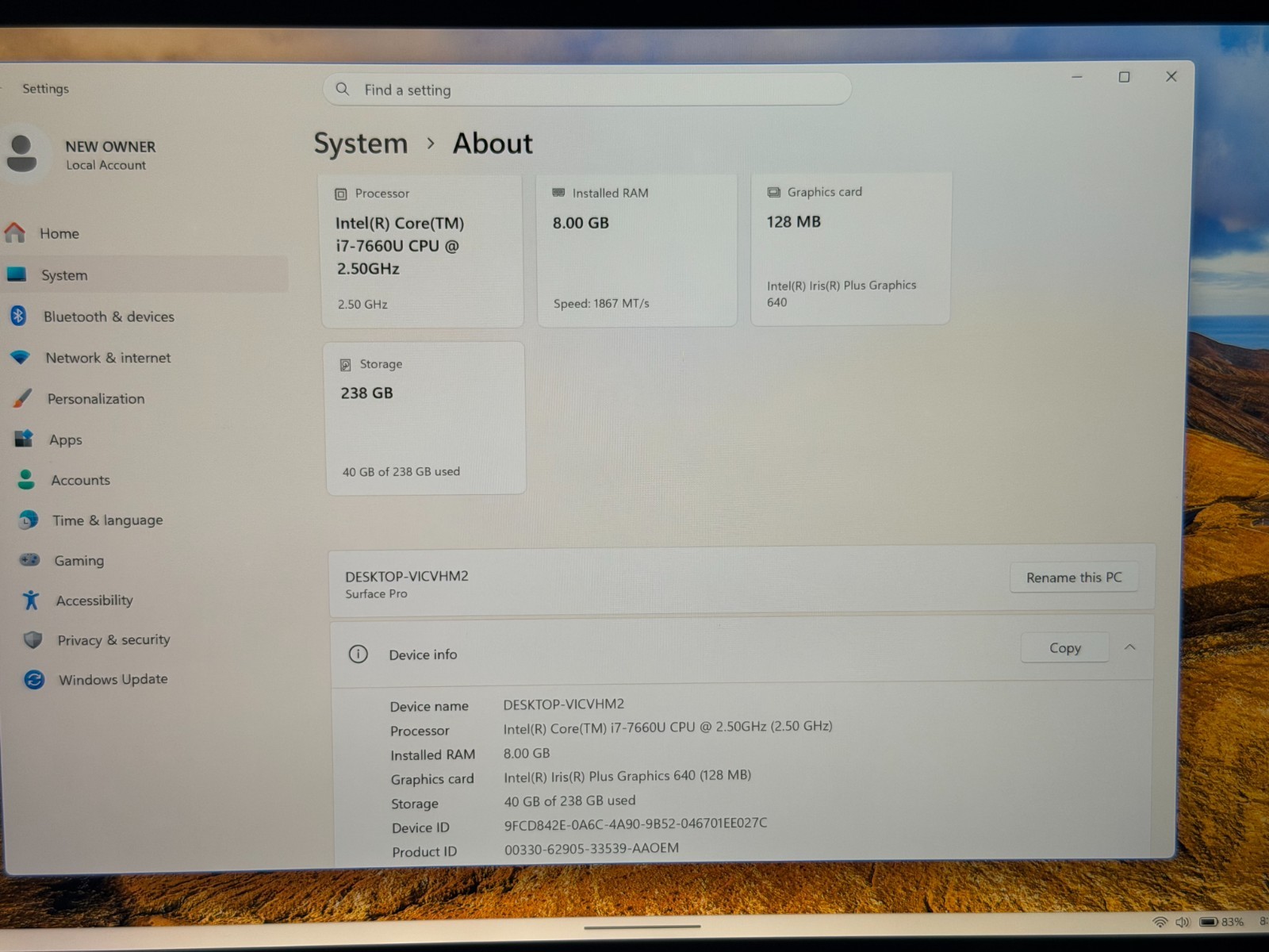 Microsoft Surface Pro 5 1796 12.6″ i7-7660U 8GB 256GB SSD with Keyboard