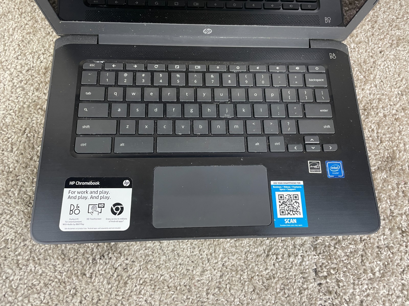 HP Chromebook 14-Ca061dx Intel Celeron N3350 Laptop Parts Only
