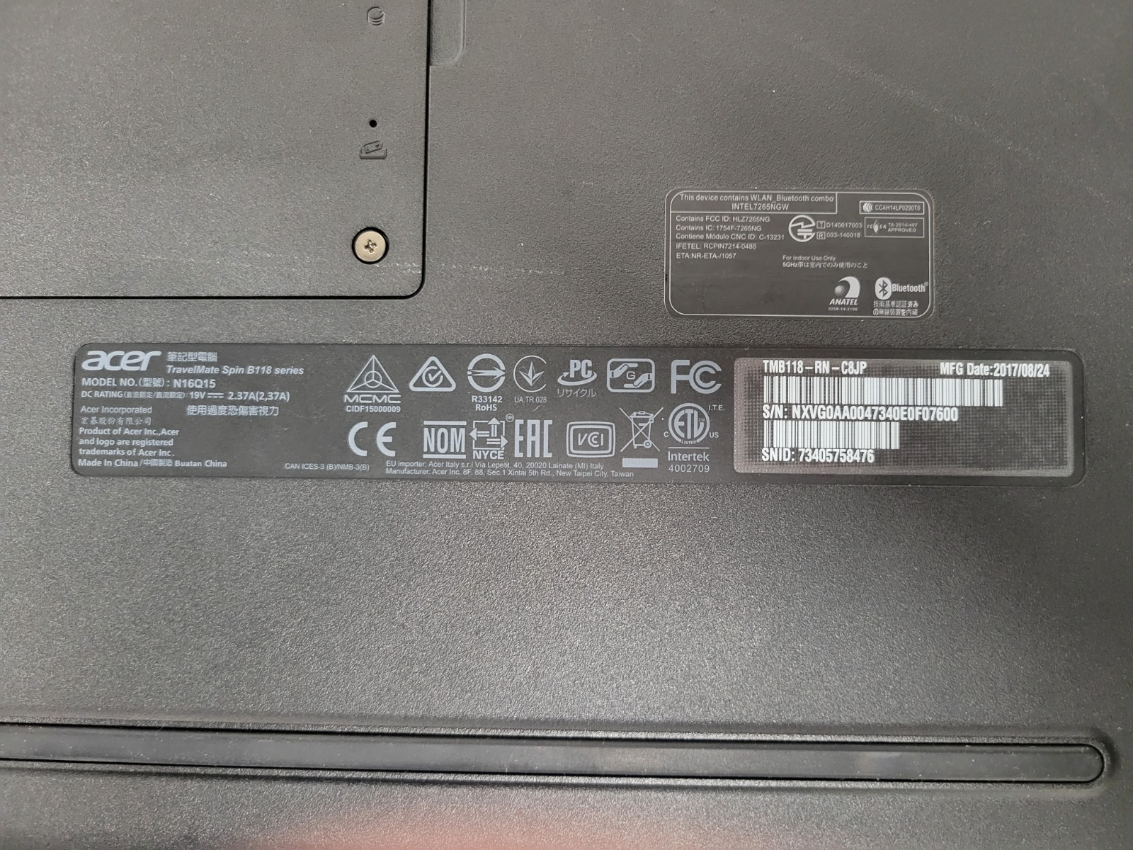 9x Acer Travelmate Spin TMB118-RN-C8JP 4GB RAM 64GB SSD *AS IS/READ* | C1067DS*