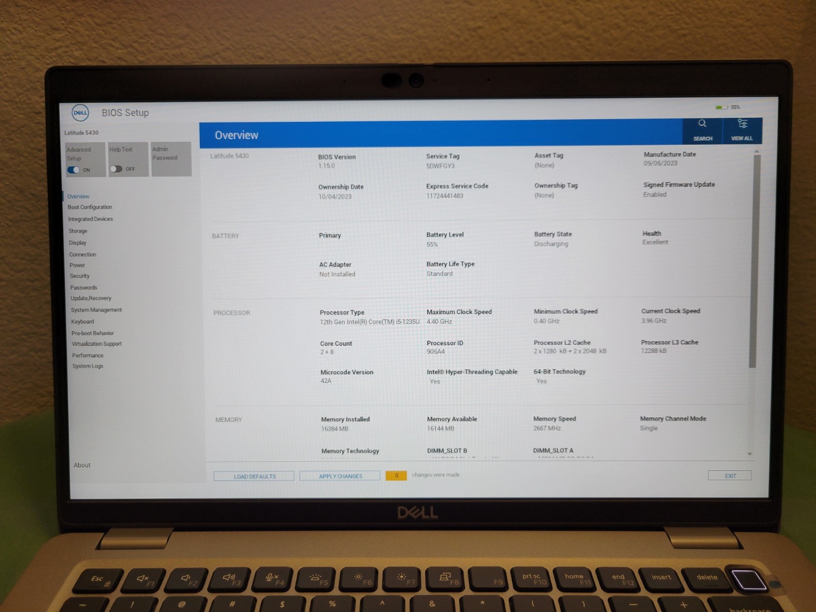 Dell Latitude 5430 14″ i5-1235U 16GB RAM NO SSD/OS