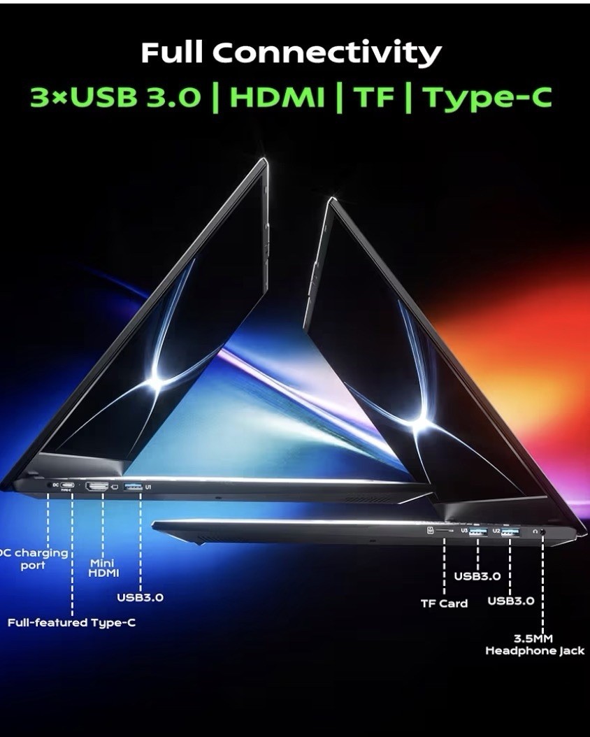 jumper 17.6 Inch Laptop with Office 365 16GB RAM 640GB SSD N95 CPU Windows 11