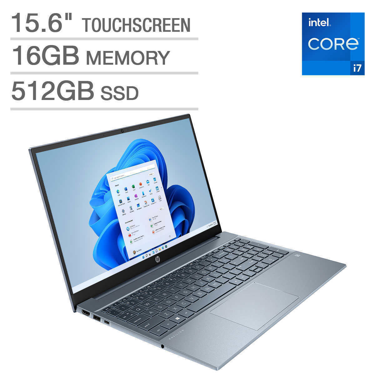 New HP 15-eg1073cl 15.6″ T/S FHD Laptop — i7-1195G7/ 16GB/ 512GB SSD/ Win 11