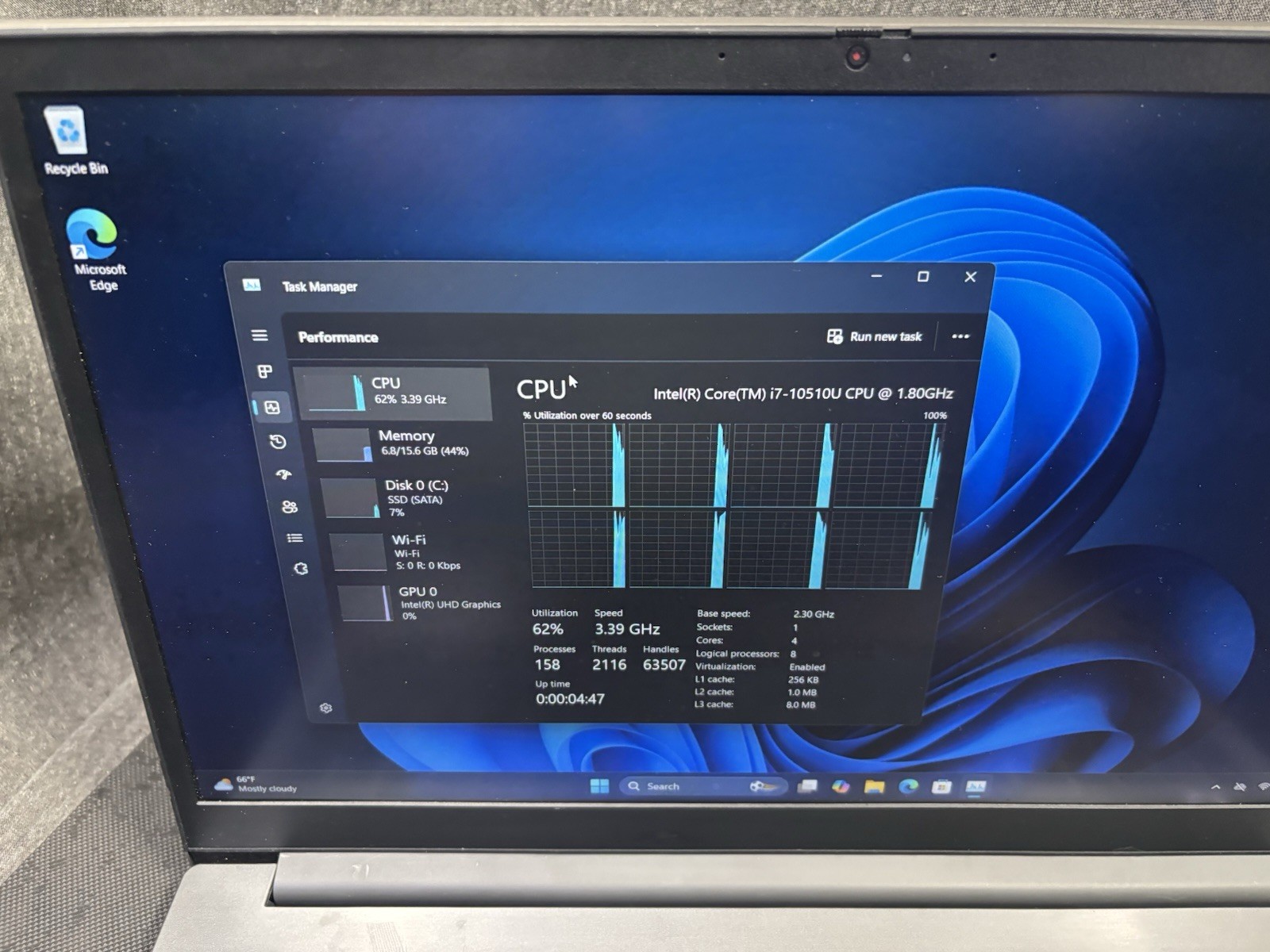 Lenovo ThinkBook 15-IML i7-10510u 1.80GHz 16GB RAM 256GB NVMe W11P J12213