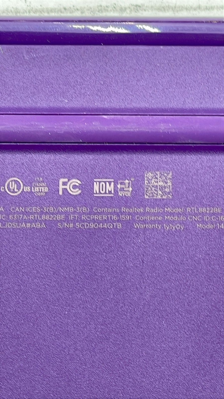 HP Stream 14-cb013wm 4LJ05UA#ABA 14″ Laptop Purple FOR PARTS OR REPAIR