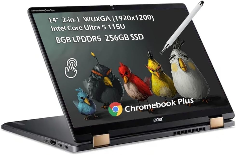 Acer Chromebook Plus Spin 714 2-in-1 Google AI Intel Ultra 5 115U 256GB Stylus