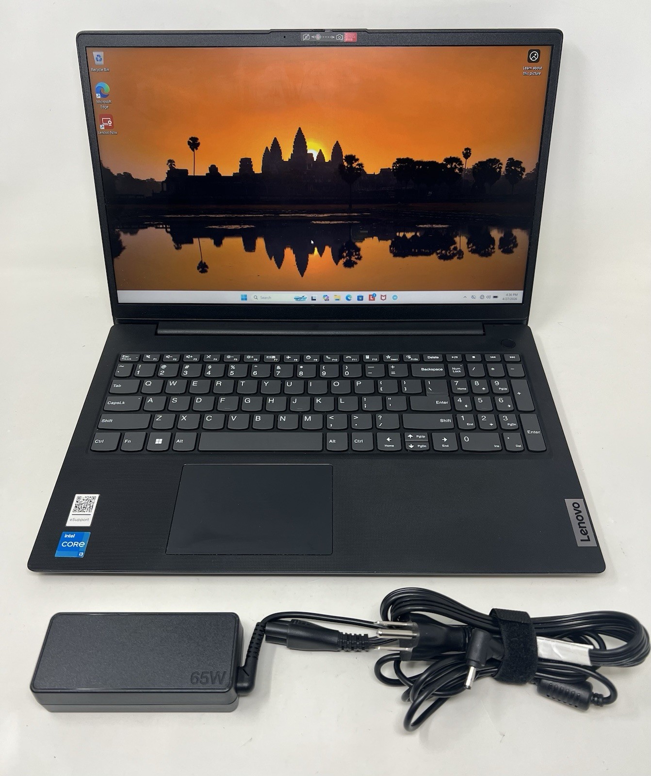 Lenovo V15 G4 IRU 2024 8GB 256GB Intel i3 1.20GHz Win 11 Pro Black Laptop