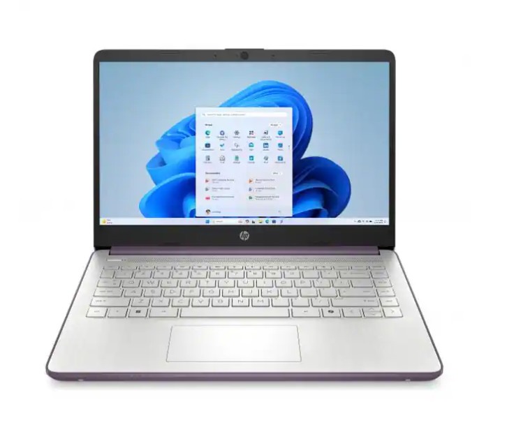HP 14 Touchscreen Laptop Intel N150 4GB RAM 128GB SSD Winter Lavender + HP Mouse