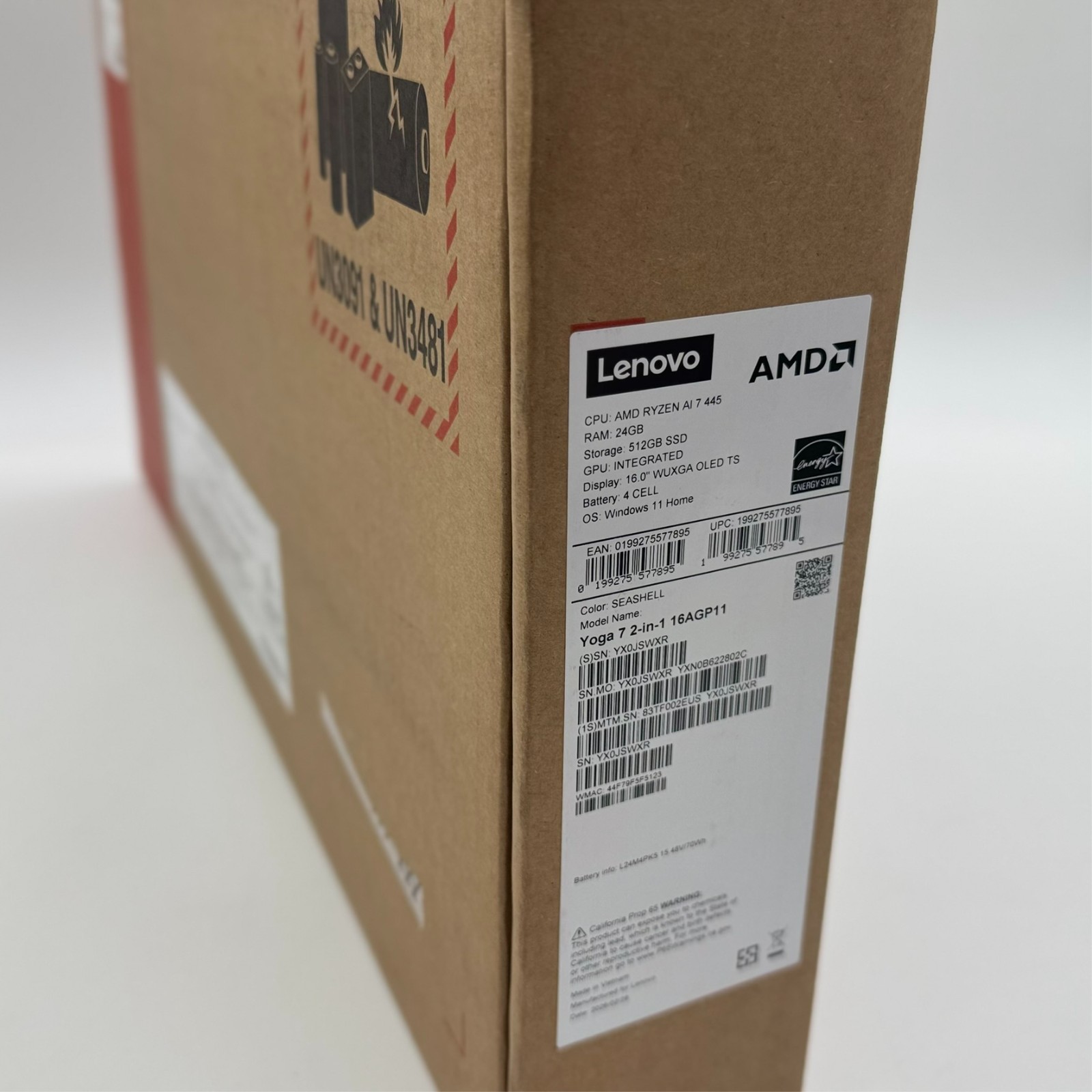 Lenovo Yoga 7a 16″ 2K OLED Touch Ryzen AI 7 24GB 512GB Copilot+ PC Laptop