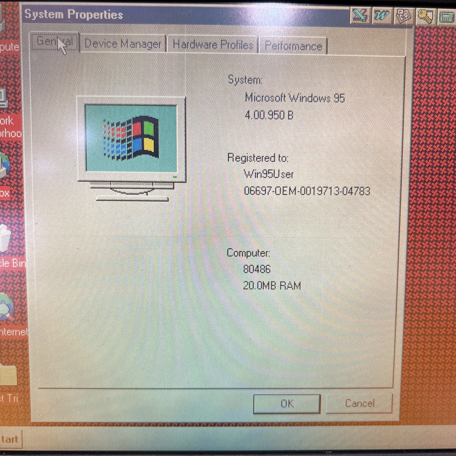 RARE IBM ThinkPad 360CS type 2620-20f 486 Win95 Laptop & Charger WORKING!