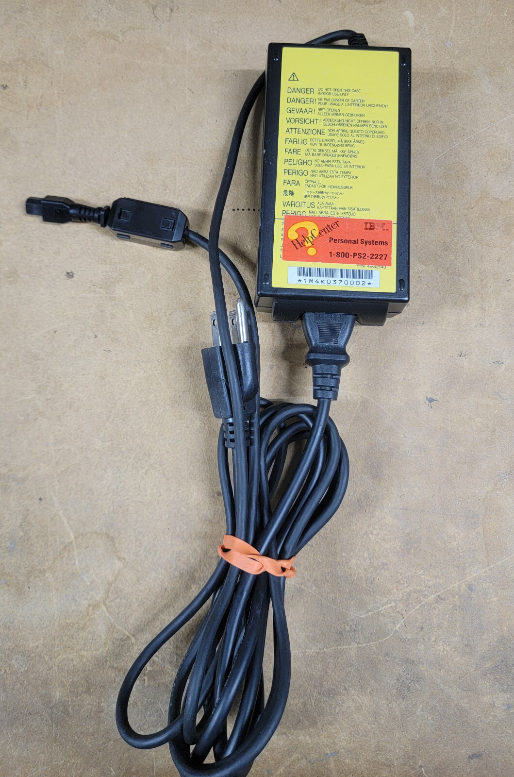 1994 IBM ThinkPad 360CE BROKEN LCD WITH GENUINE AC ADAPTER P/N: 49G2192