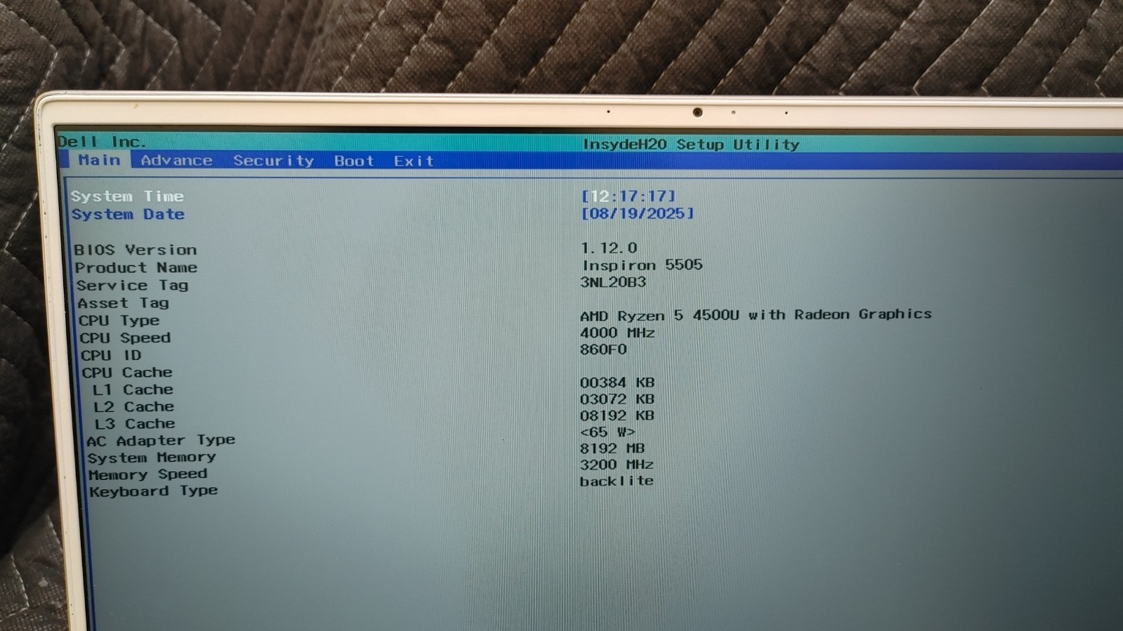 Dell Inspiron 5505 15.6″| Ryzen 5 4500U | 8GB RAM | NO OS/CHRGR/HDD | READ DESC