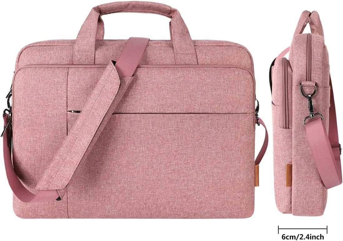 Sleeve for 17.3 inch Laptop, Messenger Bag for Business Travel, Pink