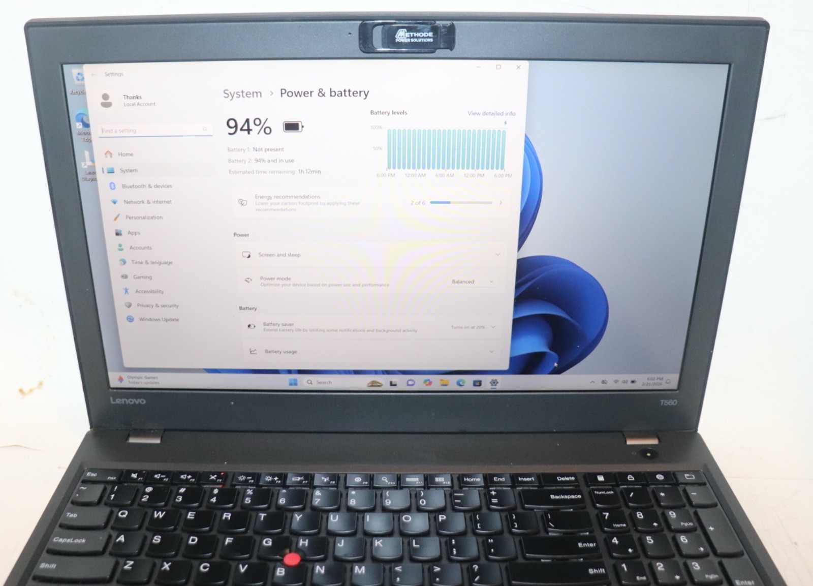 Lenovo ThinkPad T560|Core i7@2.60GHz|16GB RAM|240GB SSD|WIN 11. PROF|Webcam