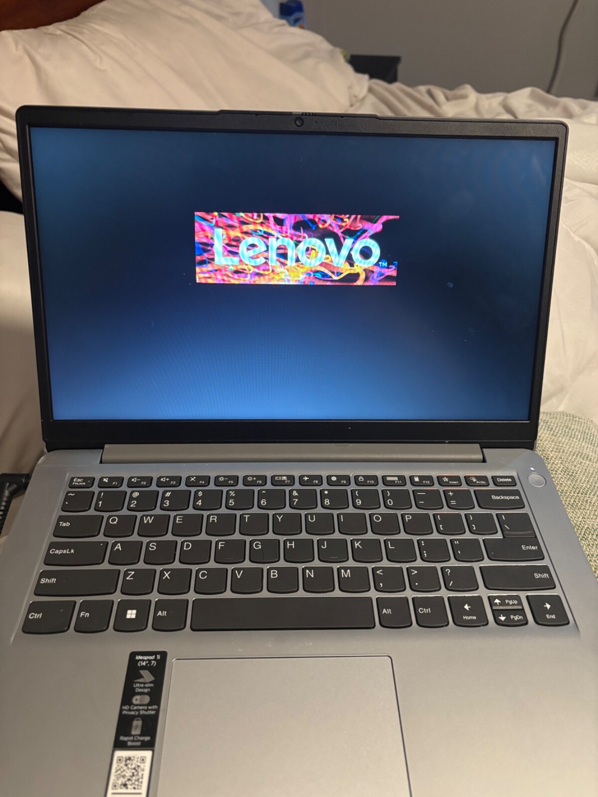 lenovo ideapad 1i rose gold/pink, barely used, with charged