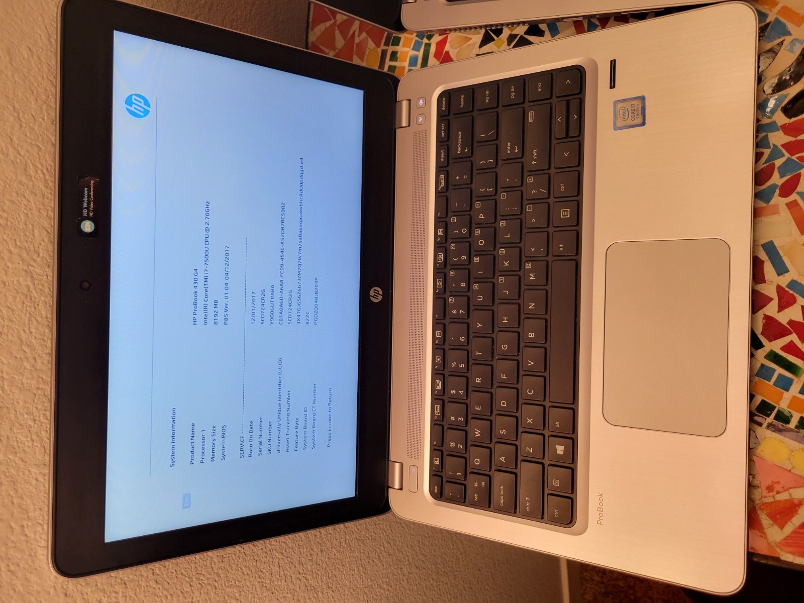 (Lot of 2) HP PROBOOK 430 G4 Intel Core i7-7500U @2.70GHz – 8GB RAM – No HDD/OS