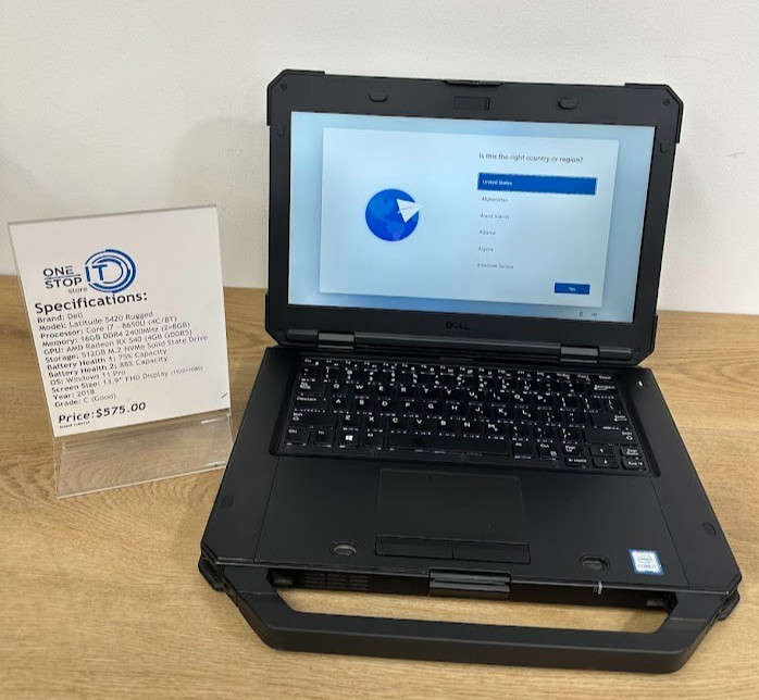 Dell Latitude 5420 Rugged, Core i7 8650U 16GB DDR4, 512GB SSD, 2018, 13.9′